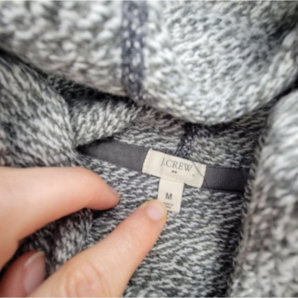 J. Crew WOMENS M Wool Blend Cowl Neck Sweater Gray Pullover - Picture 3 of 9